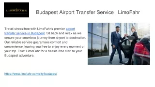 Budapest Airport Transfer Service _ LimoFahr