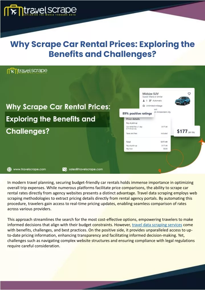 why scrape car rental prices exploring