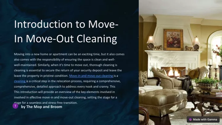 introduction to move in move out cleaning