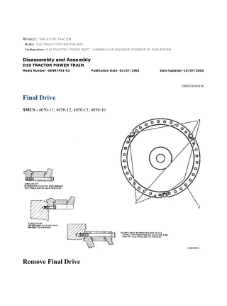 Caterpillar Cat D10 TRACK-TYPE TRACTOR (Prefix 84W) Service Repair Manual Instant Download