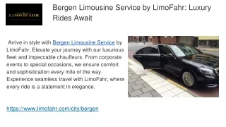 Bergen Limousine Service by LimoFahr_ Luxury Rides Await