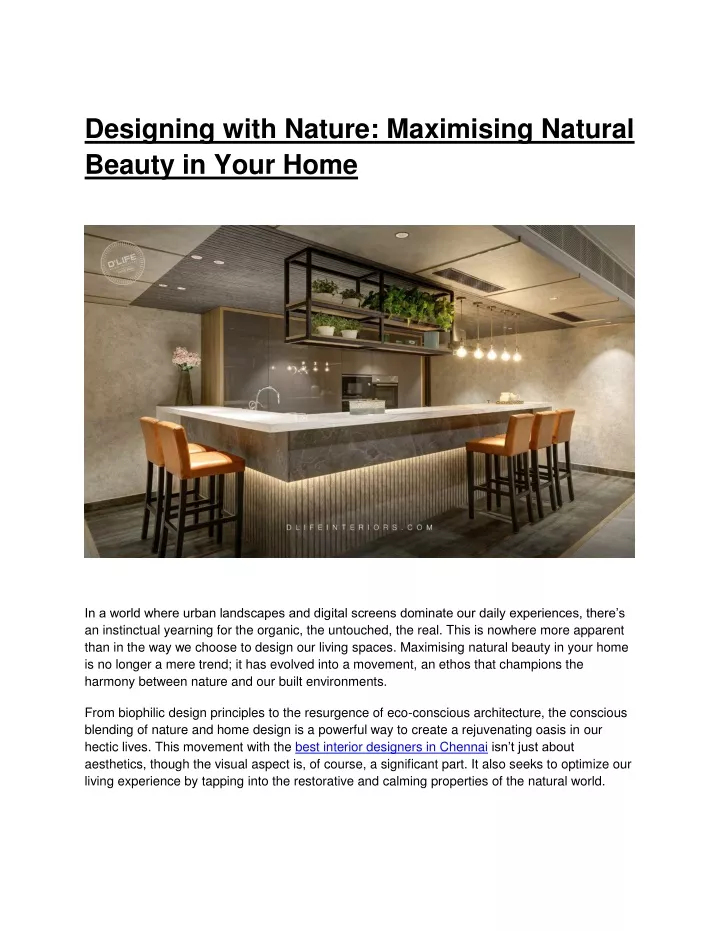 designing with nature maximising natural beauty