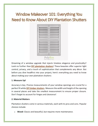 window makeover 101 everything you need to know about diy plantation shutters