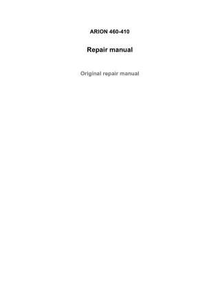 CLAAS ARION 460-430 (Type A43)  ARION 420-410 (Type A32) Tractor Service Repair Manual Instant Download
