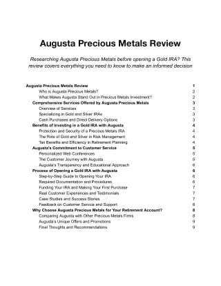 Augusta Precious Metals Review