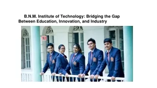 B.N.M. Institute _of _Technology