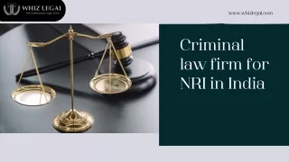 Criminal Law Firm for NRI in India | Whizlegal