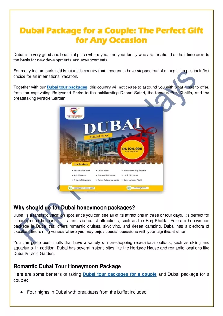 dubai package for a couple the perfect gift dubai