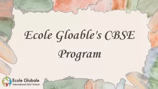 ecole gloable s cbse program