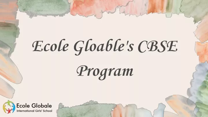 ecole gloable s cbse program