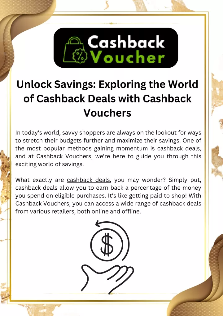 unlock savings exploring the world of cashback