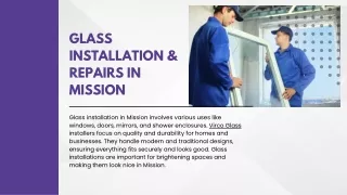 Get the best glass installation services in Mission