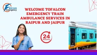 Choose Falcon Emergency Train Ambulance Services in Raipur and Jaipur for Advanced Life Care Ventilator Setup