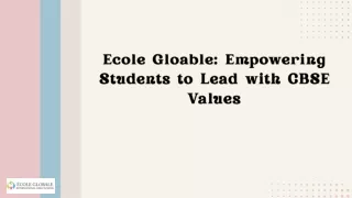 ecole gloable empowering students to lead with