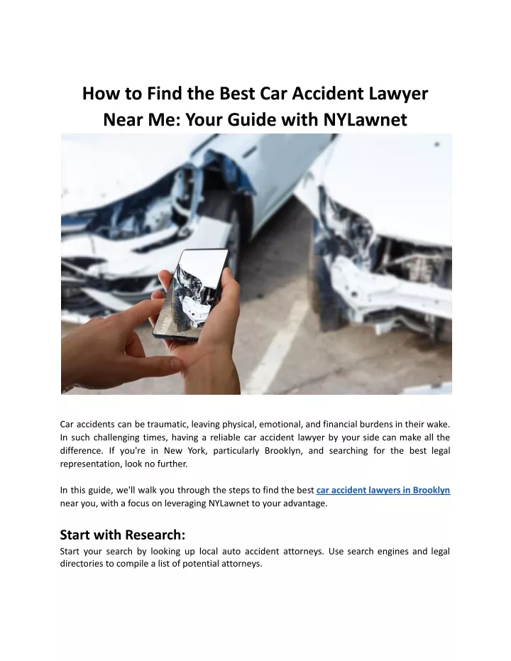 how to find the best car accident lawyer near