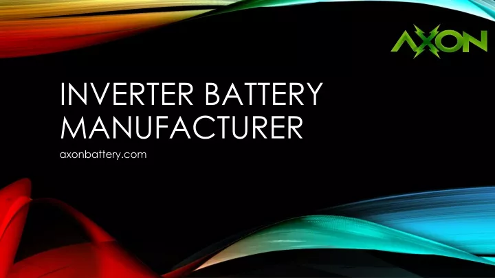 inverter battery manufacturer