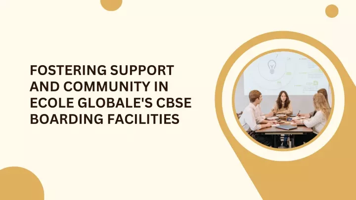 fostering support and community in ecole globale