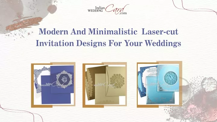 modern and minimalistic laser cut invitation