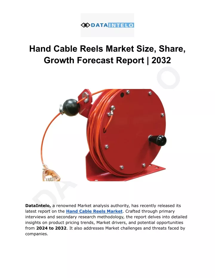 hand cable reels market size share growth