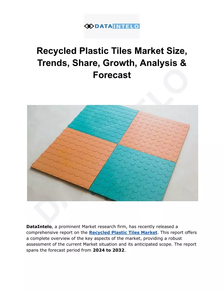 recycled plastic tiles market size trends share
