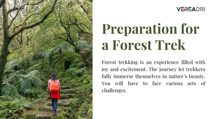 preparation for a forest trek