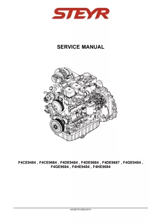 STEYR F4GE9484 Engine Service Repair Manual