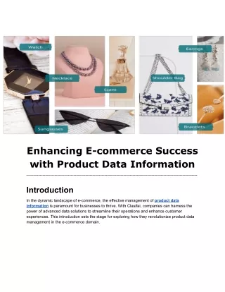 enhancing e commerce success with product data