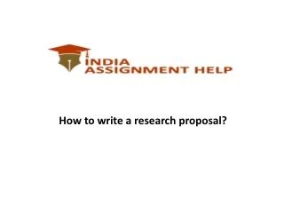 How to write a research proposal?