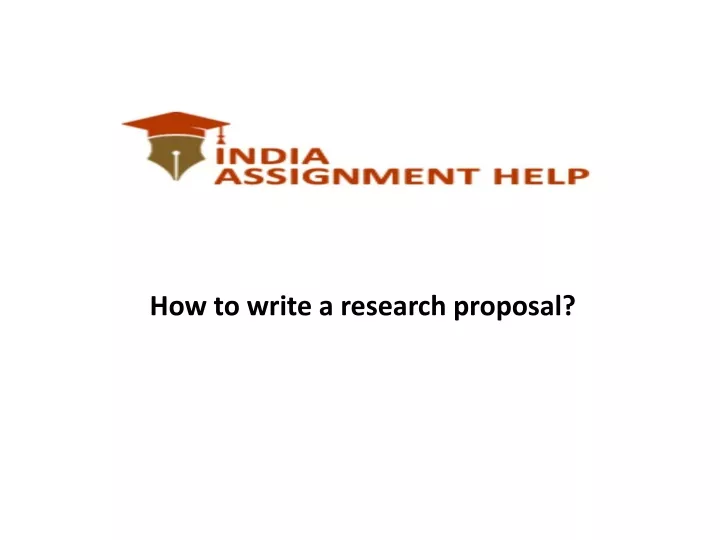 how to write a research proposal