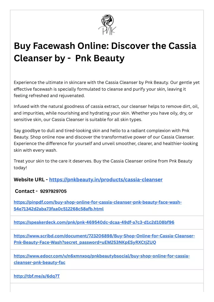 buy facewash online discover the cassia cleanser