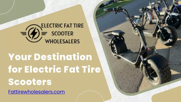 your destination for electric fat tire scooters