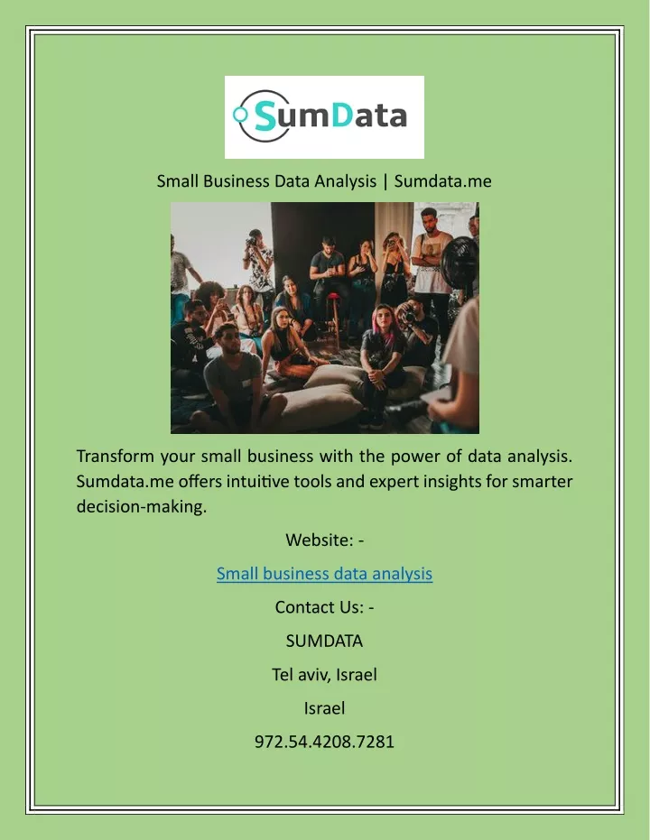 small business data analysis sumdata me