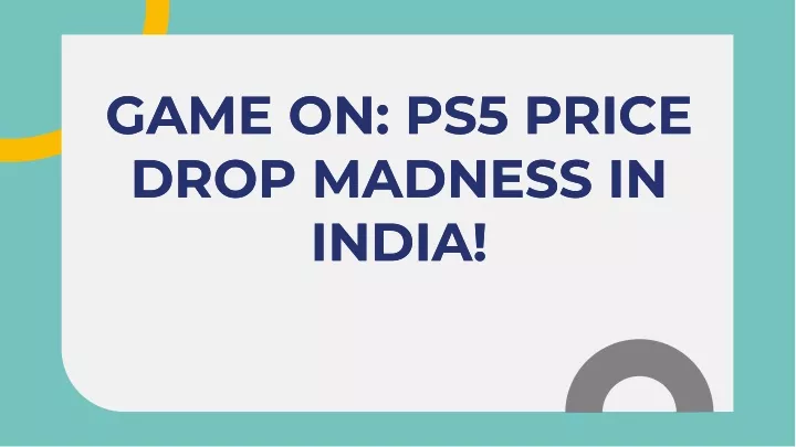 game on ps5 price drop madness in india india