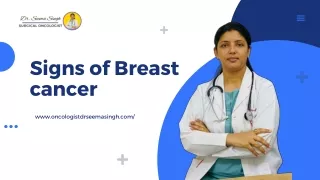 Signs of breast cancer