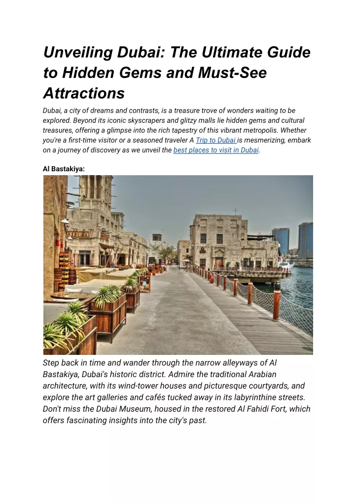 unveiling dubai the ultimate guide to hidden gems