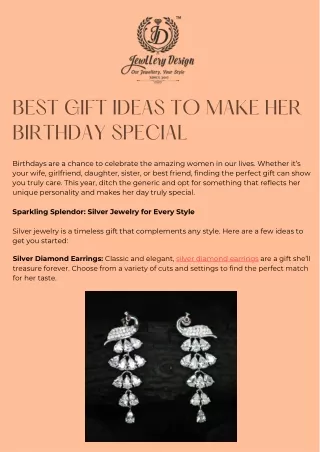 Best Gift Ideas to Make Her Birthday Special