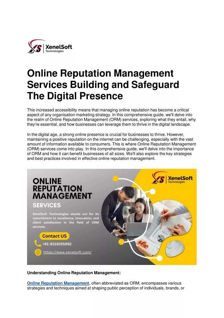 online reputation management services building