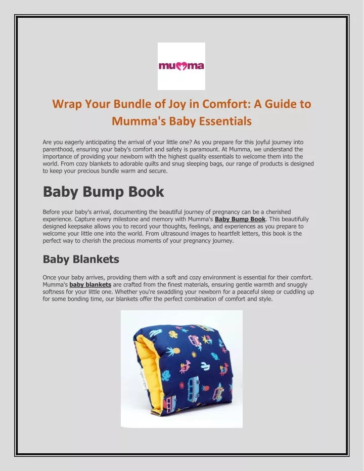 wrap your bundle of joy in comfort a guide