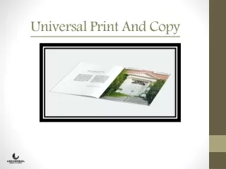 Universal Print And Copy