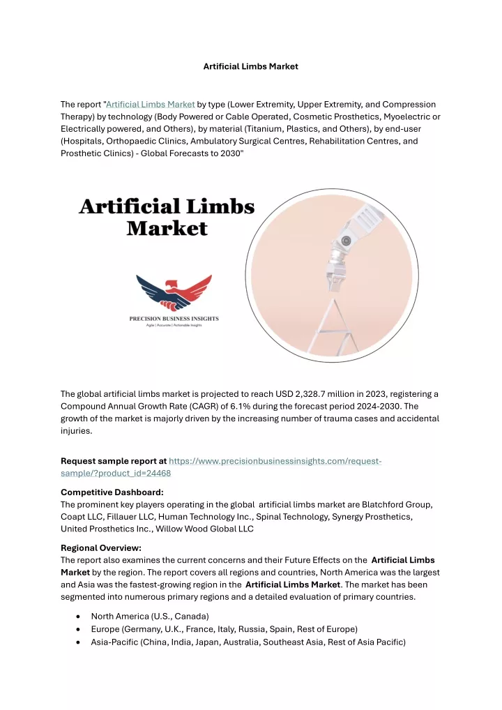 artificial limbs market