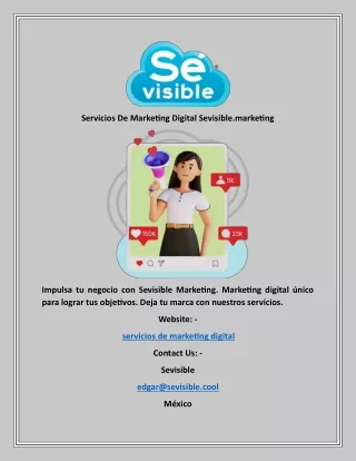 Servicios De Marketing Digital Sevisible.marketing