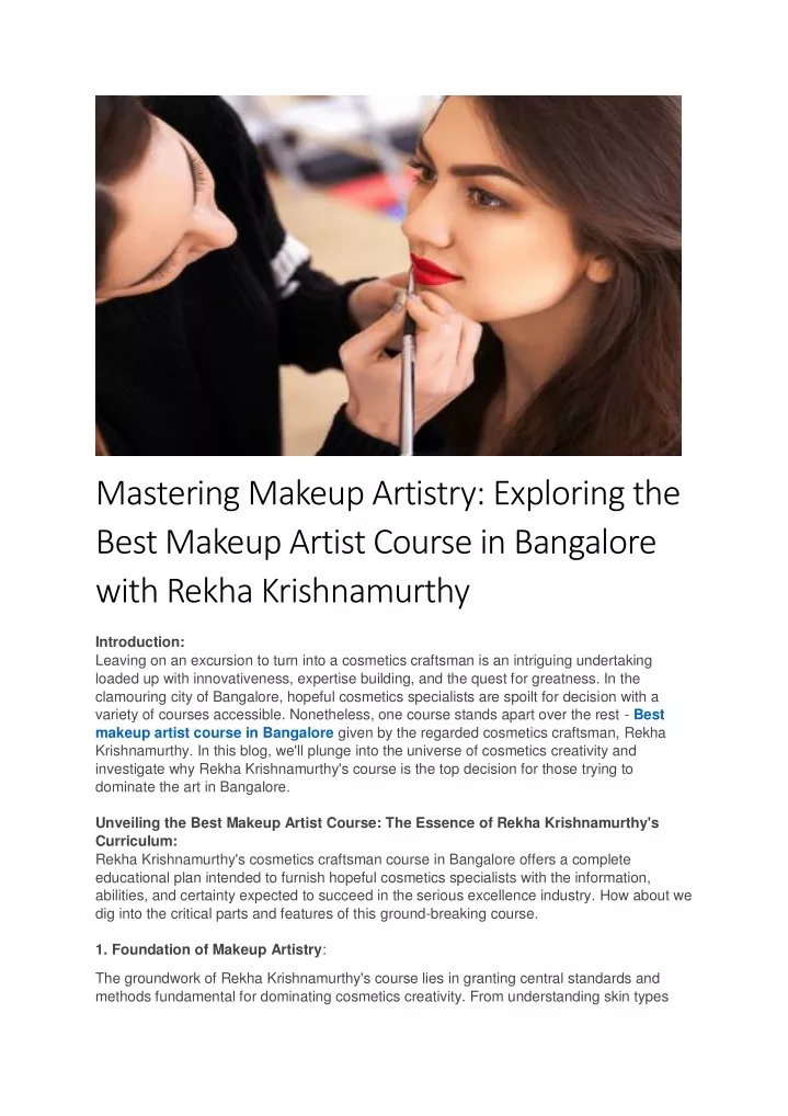 PPT - Unveiling Beauty: Discovering the Best Makeup Artist Course in 