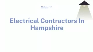 Electrical Contractors In Hampshire