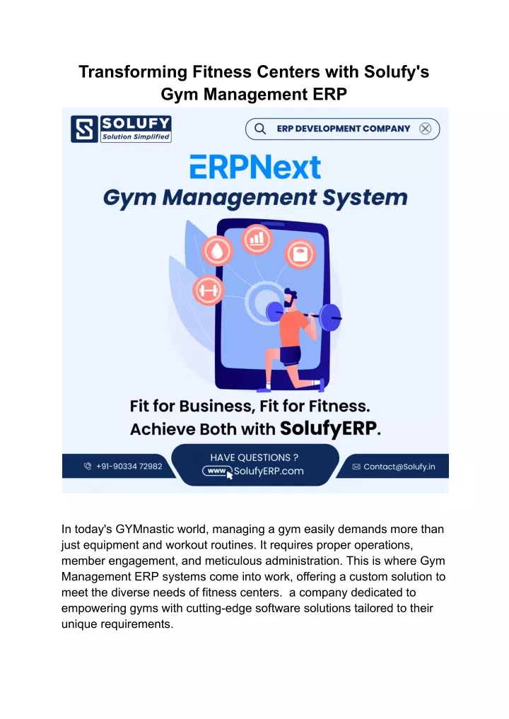 transforming fitness centers with solufy