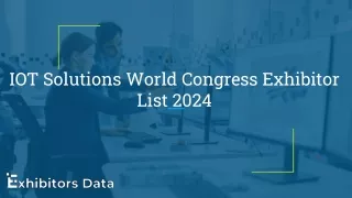 IOT Solutions World Congress Exhibitor List 2024