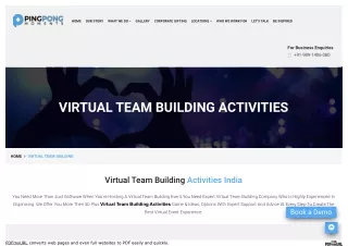 Virtual Team Building Companies in India