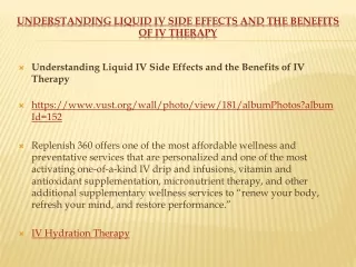 Understanding Liquid IV Side Effects and the Benefits of IV Therapy