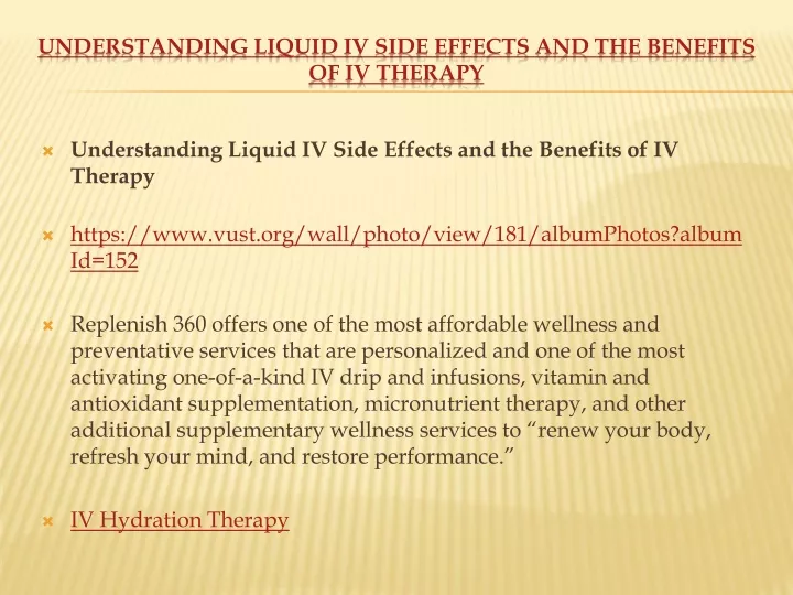 understanding liquid iv side effects and the benefits of iv therapy