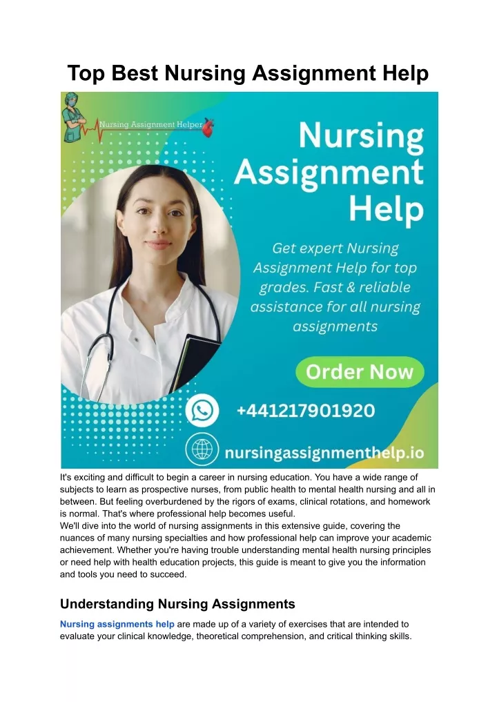 top best nursing assignment help