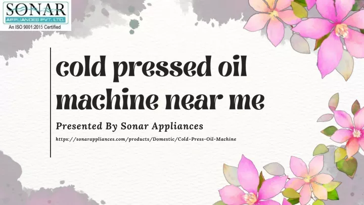 cold pressed oil machine near me